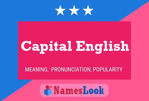 Capital English 名字海报