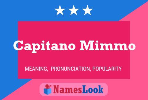 Capitano Mimmo 名字海报