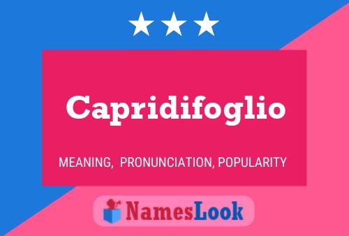 Capridifoglio 名字海报