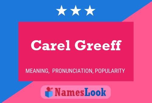 Carel Greeff 名字海报