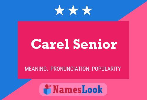 Carel Senior 名字海报