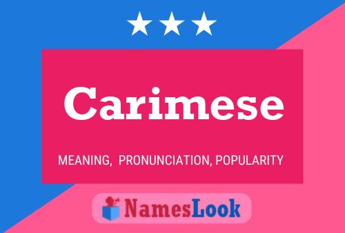 Carimese 名字海报