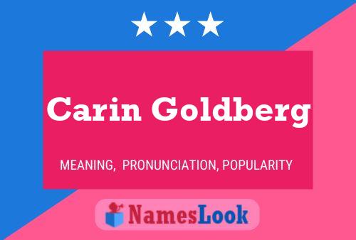 Carin Goldberg 名字海报