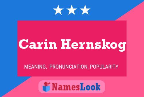 Carin Hernskog 名字海报