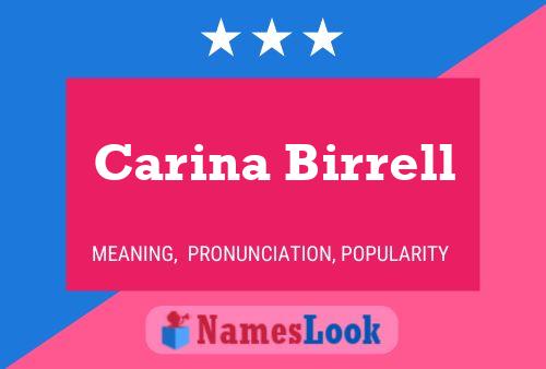 Carina Birrell 名字海报