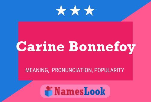 Carine Bonnefoy 名字海报