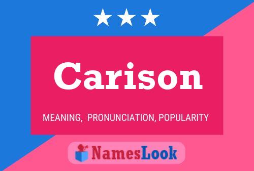 Carison 名字海报