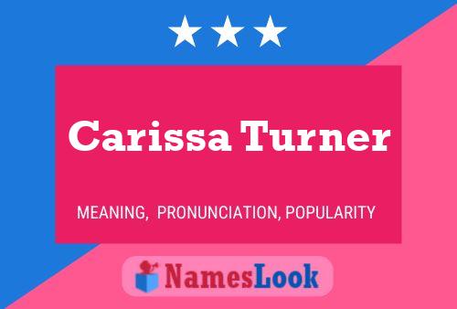 Carissa Turner 名字海报