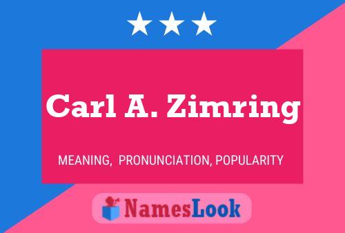 Carl A. Zimring 名字海报