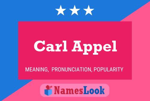 Carl Appel 名字海报