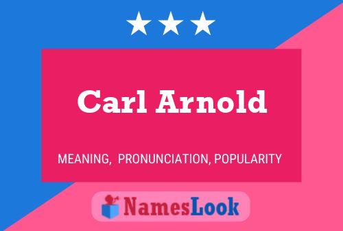 Carl Arnold 名字海报