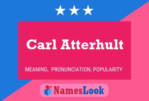 Carl Atterhult 名字海报