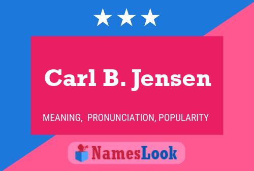 Carl B. Jensen 名字海报