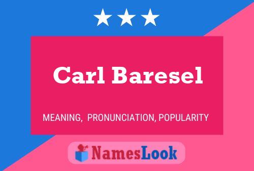 Carl Baresel 名字海报