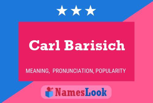 Carl Barisich 名字海报