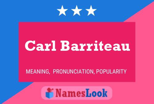 Carl Barriteau 名字海报