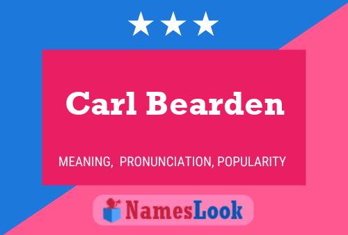 Carl Bearden 名字海报