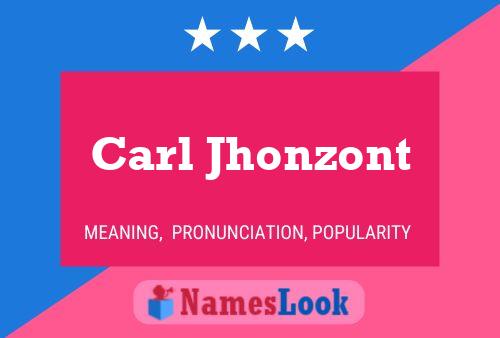 Carl Jhonzont 名字海报