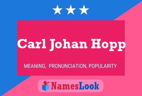 Carl Johan Hopp 名字海报