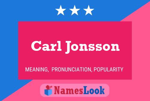 Carl Jonsson 名字海报