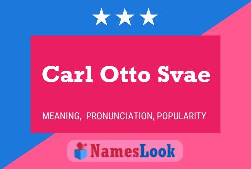 Carl Otto Svae 名字海报