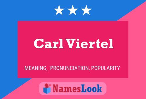 Carl Viertel 名字海报