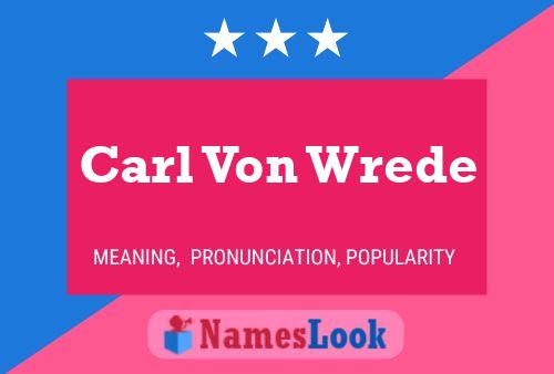 Carl Von Wrede 名字海报