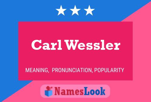 Carl Wessler 名字海报