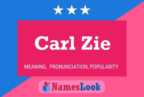 Carl Zie 名字海报