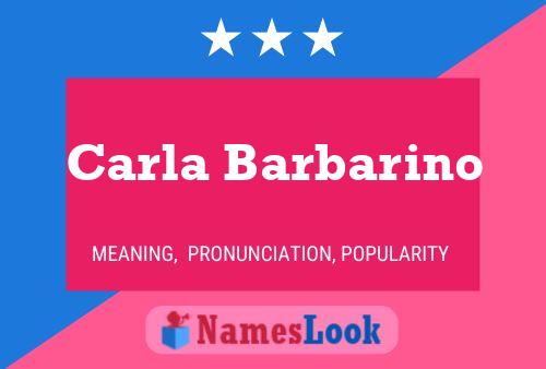 Carla Barbarino 名字海报