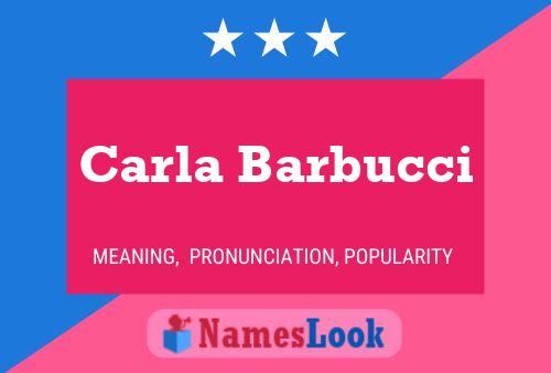 Carla Barbucci 名字海报