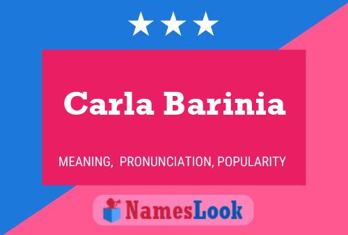 Carla Barinia 名字海报