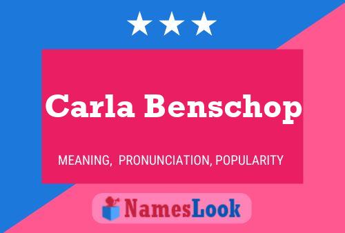 Carla Benschop 名字海报