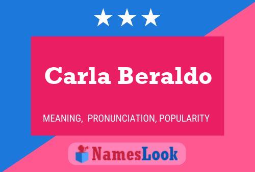 Carla Beraldo 名字海报