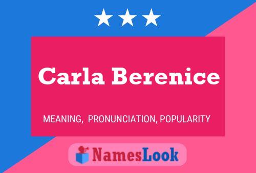 Carla Berenice 名字海报