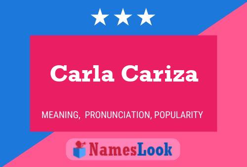 Carla Cariza 名字海报