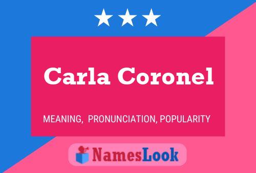 Carla Coronel 名字海报