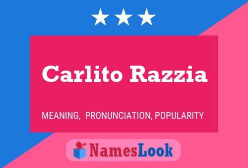 Carlito Razzia 名字海报