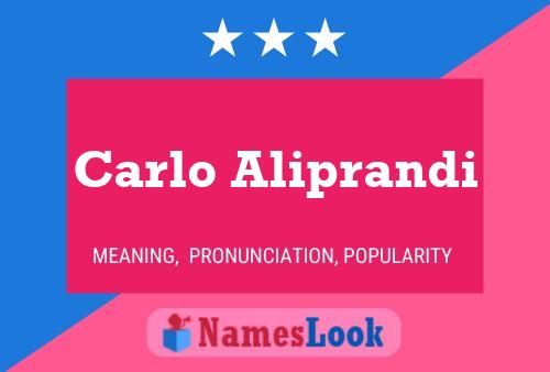 Carlo Aliprandi 名字海报