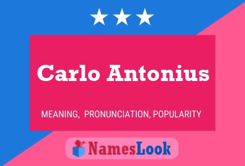 Carlo Antonius 名字海报