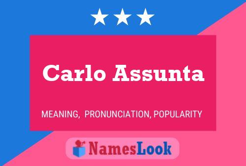 Carlo Assunta 名字海报