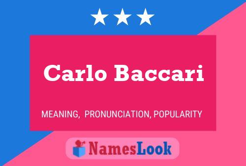 Carlo Baccari 名字海报