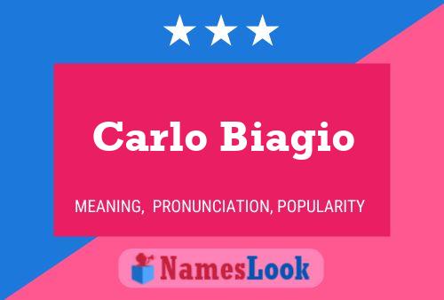 Carlo Biagio 名字海报