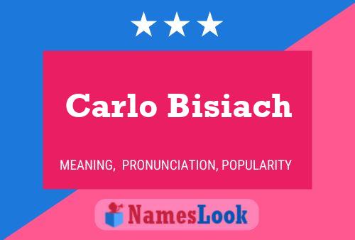 Carlo Bisiach 名字海报