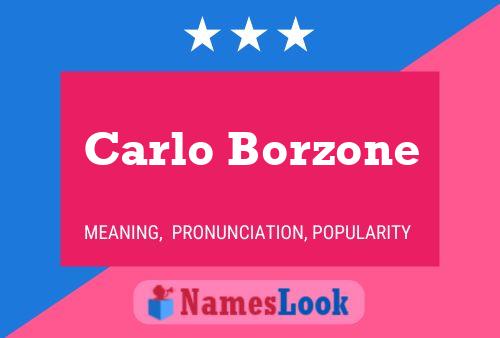 Carlo Borzone 名字海报