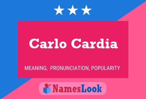 Carlo Cardia 名字海报