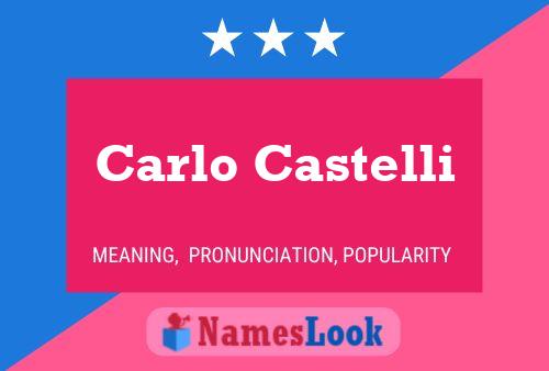 Carlo Castelli 名字海报