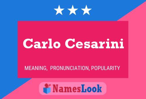 Carlo Cesarini 名字海报