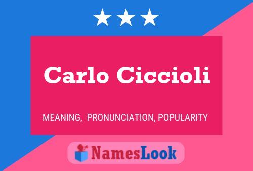 Carlo Ciccioli 名字海报