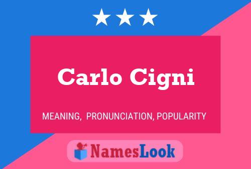 Carlo Cigni 名字海报